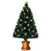 Costway 4-ft Pre-Lit Fibre Optical Firework Christmas Tree With Ornaments And Gold Top Star -Northlight Paradise 331065181 MainImage 001 l