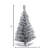 Costway 3-ft Silver Tinsel Christmas Tree Unlit Artificial With Plastic Stand Home Decor -Northlight Paradise 331065182 AlternateImage1 l