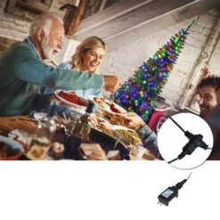 Costway 6.5-ft Pre-Lit Hinged Artificial Pencil Christmas Tree With 250 Multicolour Lights -Northlight Paradise 331065183 AlternateImage4 l