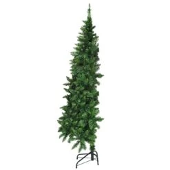 Costway 6-ft Pre-Lit PVC Artificial Half Christmas Tree 8 Flash Modes With 250 LED Lights -Northlight Paradise 331065185 MainImage 001 l