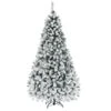 Costway 7.5-ft Pre-Lit Premium Snow Flocked Hinged Artificial Christmas Tree With 450 Light -Northlight Paradise 331065188 MainImage 001 l