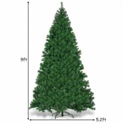 Costway 9-ft Pre-Lit PVC Artificial Christmas Tree Hinged With 700 LED Lights And Stand In Green 10 Costway 9-ft Pre-Lit PVC Artificial Christmas Tree Hinged With 700 LED Lights And Stand In Green -Northlight Paradise 331065191 AlternateImage1 l
