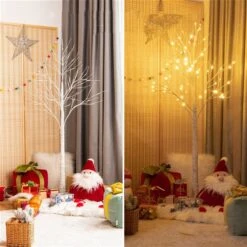 Costway 5-ft Pre-Lit White Twig Birch Tree For Christmas Holiday With 72 LED Lights -Northlight Paradise 331065192 AlternateImage3 l