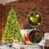 Costway 6.5-ft Pre-Lit Hinged Christmas Tree With Pine Cones Red Berries And 450 LED Lights -Northlight Paradise 331065193 AlternateImage3 l