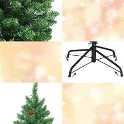 Costway 6.5-ft Pre-Lit Hinged Christmas Tree With Pine Cones Red Berries And 450 LED Lights -Northlight Paradise 331065193 AlternateImage4 l