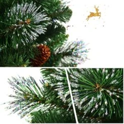 Costway 4 -ft Snowy Christmas Entrance Tree With Pine Cones Red Berries And Glitter Branches -Northlight Paradise 331065194 AlternateImage3 l