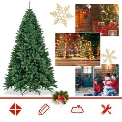 Costway 7.5-ft Hinged Artificial Christmas Tree Unlit Douglas Full Fir Tree With 2254 Tips -Northlight Paradise 331065196 AlternateImage2 l