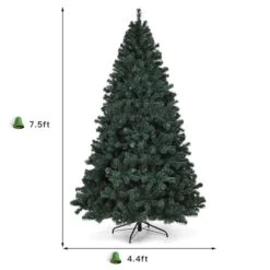 Costway 7.5-ft Pre-Lit Artificial Christmas Tree Hinged With 550 Multicolour Lights And Stand -Northlight Paradise 331065197 AlternateImage1 l