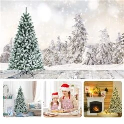 Costway 6-ft Pre-Lit Snow Flocked Hinged Christmas Tree With 928 Tips And Metal Stand 10 Costway 6-ft Pre-Lit Snow Flocked Hinged Christmas Tree With 928 Tips And Metal Stand -Northlight Paradise 331065198 AlternateImage4 l
