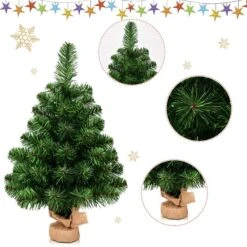 Costway 2-ft Holiday Season Decoration PVC Artificial Small Christmas Tree -Northlight Paradise 331065201 AlternateImage2 l