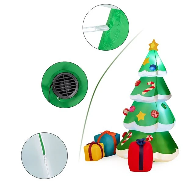 Costway 6-ft Internal Light Inflatable Christmas Tree With Gift Boxes And LED Bulbs 5 Costway 6-ft Internal Light Inflatable Christmas Tree With Gift Boxes And LED Bulbs - Image 3