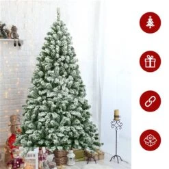Costway 6-ft Snow Flocked Artificial Christmas Tree Hinged With 928 Tips And Foldable Base -Northlight Paradise 331065212 AlternateImage4 l