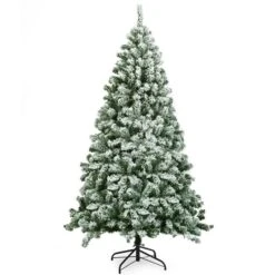 Costway 6-ft Snow Flocked Artificial Christmas Tree Hinged With 928 Tips And Foldable Base -Northlight Paradise 331065212 MainImage 001 l
