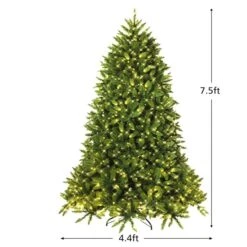 Costway 7.5-ft Pre-Lit PVC Christmas Fir Tree 8 Flash Mode -Northlight Paradise 331065213 AlternateImage1 l