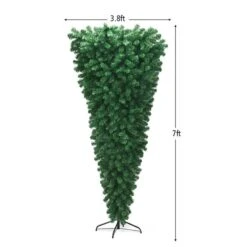 Costway 7-ft Unlit Upside Down Artificial Christmas Tree With 1000 Branch Tips Holiday -Northlight Paradise 331065214 AlternateImage1 l
