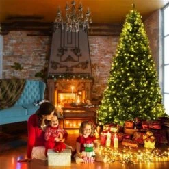 Costway 9-ft Pre-Lit Artificial Christmas Tree Premium Hinged With 1000 LED Lights And Stand -Northlight Paradise 331065221 AlternateImage3 l