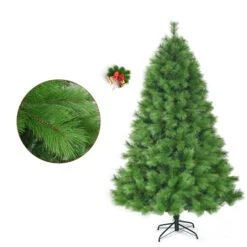 Costway 7 -ft Hinged Artificial Christmas Tree Holiday Decoration With Foldable Metal Stand
