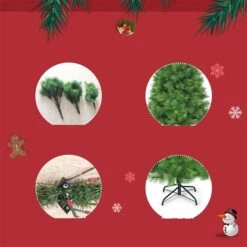 Costway 7 -ft Hinged Artificial Christmas Tree Holiday Decoration With Foldable Metal Stand -Northlight Paradise 331065226 AlternateImage3 l