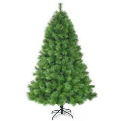 Costway 7 -ft Hinged Artificial Christmas Tree Holiday Decoration With Foldable Metal Stand -Northlight Paradise 331065226 MainImage 001 l