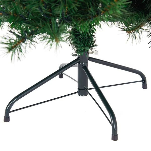 Costway 4.5-ft PVC Pre-Lit Artificial Christmas Tree Hinged With 200 LED Light And Metal Stand 5 Costway 4.5-ft PVC Pre-Lit Artificial Christmas Tree Hinged With 200 LED Light And Metal Stand - Image 3