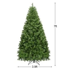 Costway 7-ft Pre-Lit Artificial PVC Christmas Tree Spruce Hinged With 700 LED Lights And Stand -Northlight Paradise 331065233 AlternateImage1 l