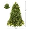 Costway 6-ft Pre-Lit PVC Christmas Fir Tree Hinged 8 Flash Modes With 650 LED Light