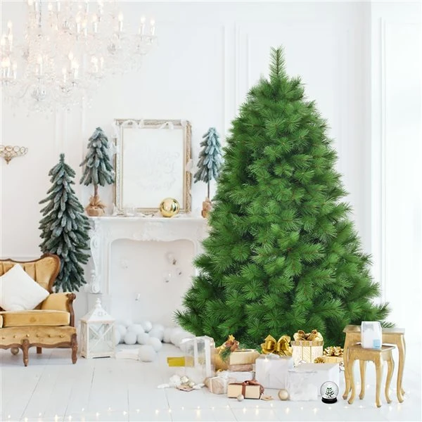 Costway 6 -ft Hinged Artificial Christmas Tree Holiday Decoration With Foldable Metal Stand 5 Costway 6 -ft Hinged Artificial Christmas Tree Holiday Decoration With Foldable Metal Stand - Image 3