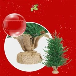 Costway 36-in Christmas Tree Artificial Unlit 30 Pine Cones Burlap Base -Northlight Paradise 331065242 AlternateImage3 l