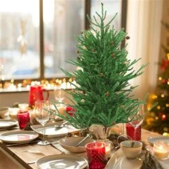 Costway 36-in Christmas Tree Artificial Unlit 30 Pine Cones Burlap Base -Northlight Paradise 331065242 AlternateImage4 l