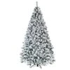Costway 7.5-ft Premium Snow Flocked Hinged Artificial Christmas Tree Unlit With Metal Stand -Northlight Paradise 331065250 MainImage 001 l
