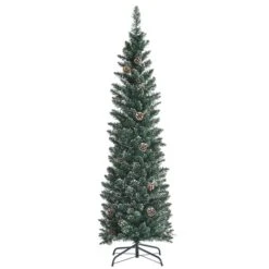 Costway 5-ft Unlit Slim Green Artificial Christmas Tree With Pine Cones -Northlight Paradise 331066776 MainImage 001 l