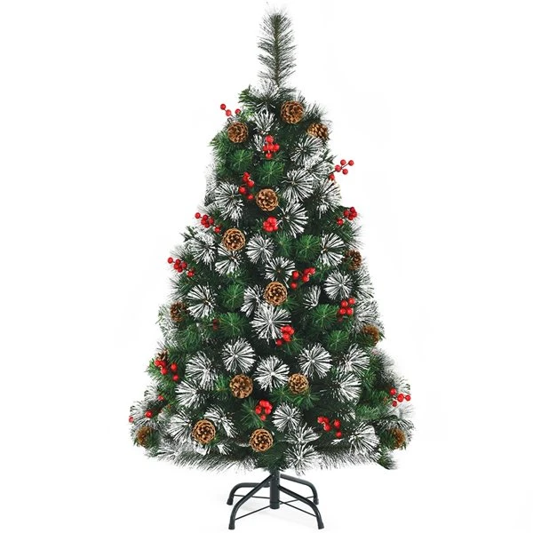 Costway 4-ft Full Green Artificial Christmas Tree With Lights 3 Costway 4-ft Full Green Artificial Christmas Tree With Lights