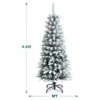 Costway 4.5-ft Slim Flocked White Artificial Christmas Tree With 373 Tips 1 Costway 4.5-ft Slim Flocked White Artificial Christmas Tree With 373 Tips -Northlight Paradise 331066787 AlternateImage1 l