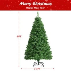 Costway 6-ft Pre-lit Full Green Artificial Christmas Tree With Multicolour Lights And 617 Branch Tips -Northlight Paradise 331066788 AlternateImage1 l