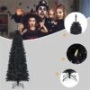 Costway 6-ft Pre-lit Slim Black Artificial Christmas Tree With 300 White LED Lights -Northlight Paradise 331066789 AlternateImage3 l