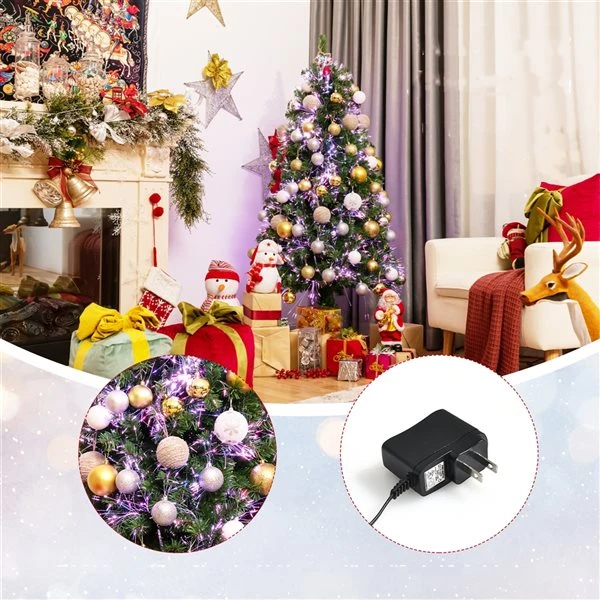 Costway 5-ft Pre-lit Full Green Artificial Christmas Tree With 449 Branch Tips 5 Costway 5-ft Pre-lit Full Green Artificial Christmas Tree With 449 Branch Tips - Image 3