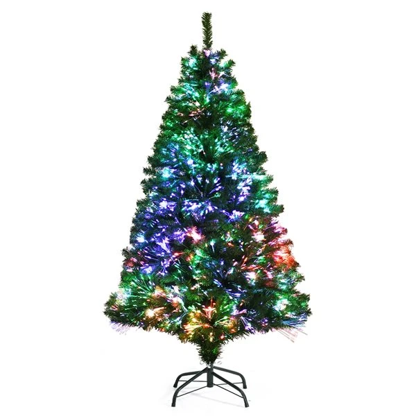 Costway 5-ft Pre-lit Full Green Artificial Christmas Tree With 449 Branch Tips 6 Costway 5-ft Pre-lit Full Green Artificial Christmas Tree With 449 Branch Tips - Image 4
