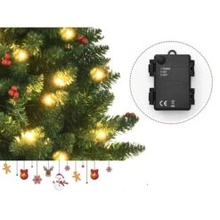 Costway 4-ft Pre-lit Flat Base Full Green Artificial Christmas Tree With 200 White LED Lights -Northlight Paradise 331066793 AlternateImage3 l