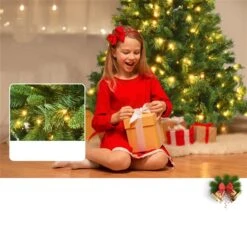 Costway 6-ft Pre-lit Full Green Artificial Christmas Tree With 350 White LED Lights 9 Costway 6-ft Pre-lit Full Green Artificial Christmas Tree With 350 White LED Lights -Northlight Paradise 331066799 AlternateImage3 l