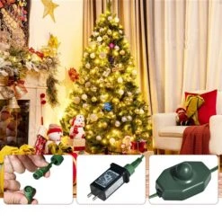 Costway 6-ft Pre-lit Full Green Artificial Christmas Tree With 350 White LED Lights 11 Costway 6-ft Pre-lit Full Green Artificial Christmas Tree With 350 White LED Lights -Northlight Paradise 331066799 AlternateImage4 l