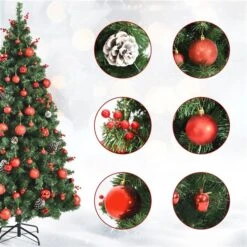 Costway 6-ft Pre-lit Full Green Artificial Christmas Tree With 250 Warm White LED Lights 10 Costway 6-ft Pre-lit Full Green Artificial Christmas Tree With 250 Warm White LED Lights -Northlight Paradise 331066800 AlternateImage2 l