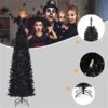 Costway 7-ft Pre-lit Slim Black Artificial Christmas Tree With 350 Warm White LED Lights -Northlight Paradise 331066801 AlternateImage2 l