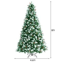 Costway 8-ft Full Flocked Green Artificial Christmas Tree With Warm White Lights 9 Costway 8-ft Full Flocked Green Artificial Christmas Tree With Warm White Lights -Northlight Paradise 331066804 AlternateImage1 l