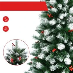 Costway 8-ft Full Flocked Green Artificial Christmas Tree With Warm White Lights 11 Costway 8-ft Full Flocked Green Artificial Christmas Tree With Warm White Lights -Northlight Paradise 331066804 AlternateImage3 l