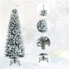 Costway 6.5-ft Slim Flocked White Artificial Christmas Tree With 829 Tips -Northlight Paradise 331066810 AlternateImage2 l