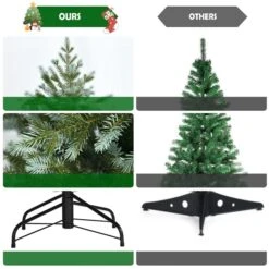 Costway 8-ft Full Green Artificial Christmas Tree With Lights And 1658 Mixed Tips -Northlight Paradise 331066813 AlternateImage3 l