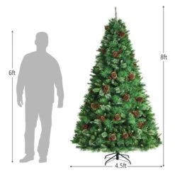 Costway 8-ft Pre-lit Full Green Artificial Christmas Tree With 700 Warm White LED Lights -Northlight Paradise 331066814 AlternateImage1 l