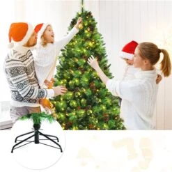 Costway 8-ft Pre-lit Full Green Artificial Christmas Tree With 700 Warm White LED Lights -Northlight Paradise 331066814 AlternateImage3 l