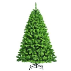 Costway 6.5-ft Full Flocked Green Artificial Christmas Tree With Lights -Northlight Paradise 331066816 MainImage 001 l