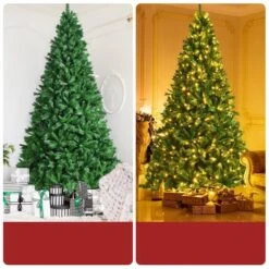 Costway 9-ft Pre-lit Full Green Artificial Christmas Tree With 850 Warm White LED Lights -Northlight Paradise 331066817 AlternateImage2 l